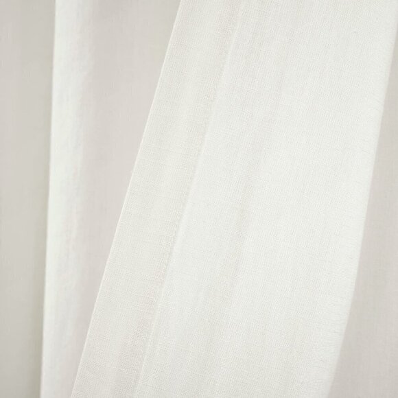 Belgian Flax Prewashed Linen Rich Cotton Blend Window Curtain- SINGLE PANEL - Picture 5 of 5